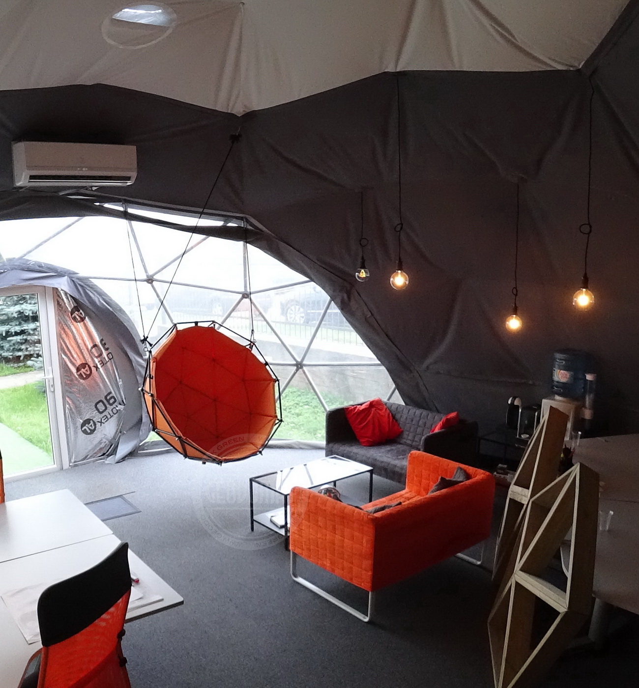 Geodesic Hanging Lounger Ø1,2m | Indoor & Outdoor Use