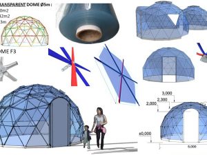 20m2 TRANSPARENT Ø5m ICO F3 H3m