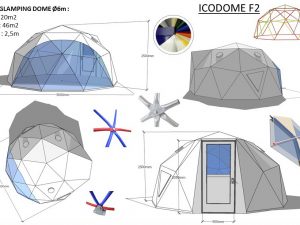 20m2 GLAMPING Ø5m ICO F2 H2,5m