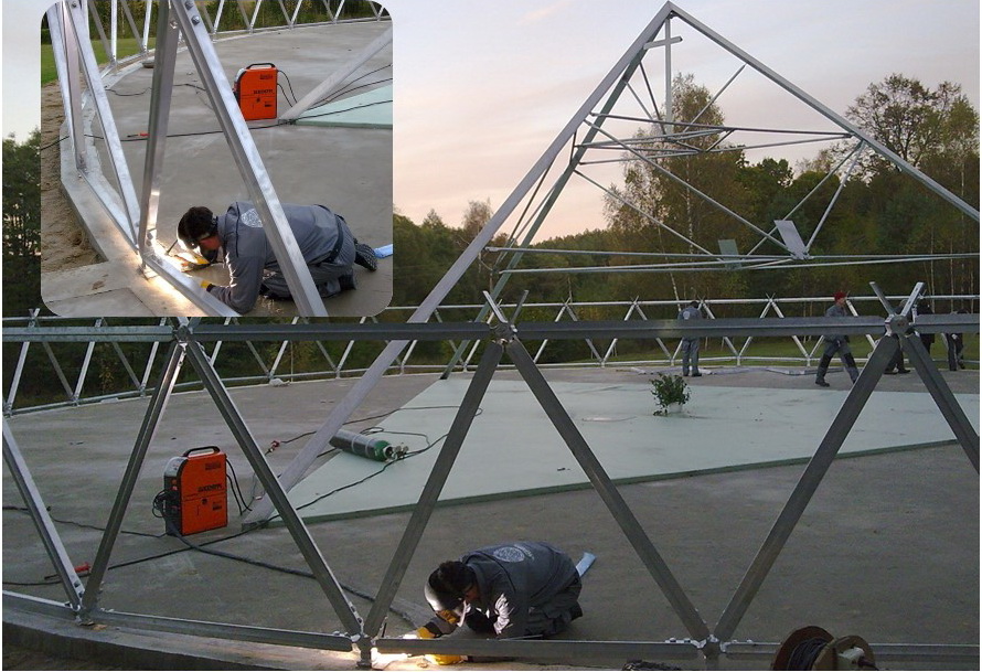 372m2 SINGLE GLASS Ø22m ICO F8+ H12,4m