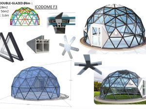 28m2 DOUBLE-GLAZED Ø6m ICO F3 H3,6m