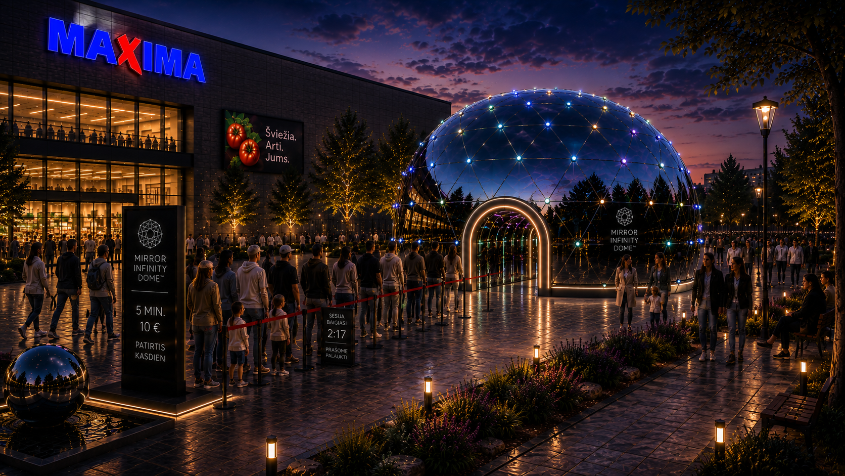 GEODOMAS INFINITY – Mirror Infinity Dome™ veidrodinis kupolas