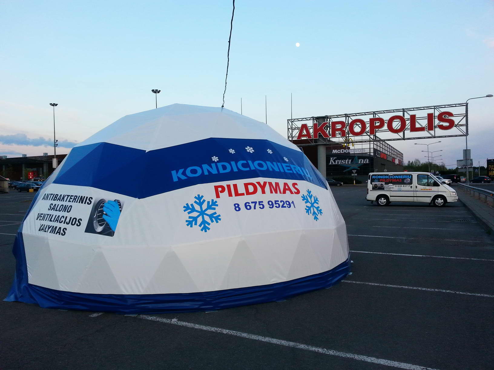 Mobilūs Kupolai Ø4-6m, Skirti Oro Kondicionieriaus Pildymui Automobiliuose, Lietuva