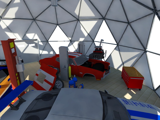 78m2 Automotive Garage Fixing Dome Ø10m | Prefabricated Steel Buildings