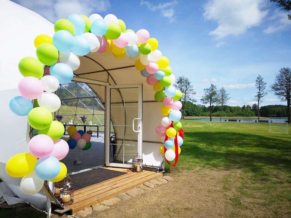 254m² Vaikų Žaidimo kompleksas Ø18m kupolas H6,5m | Margio Poilsiavietė, Trakai