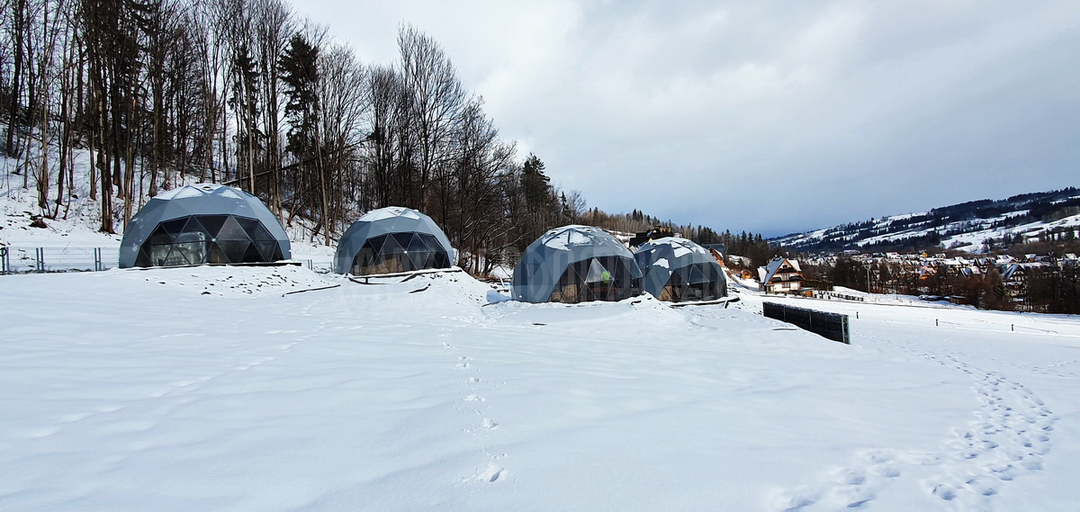 35m² x4set Glamp Royal Resort – Ø6,7m Domes | Zakopane, Poland