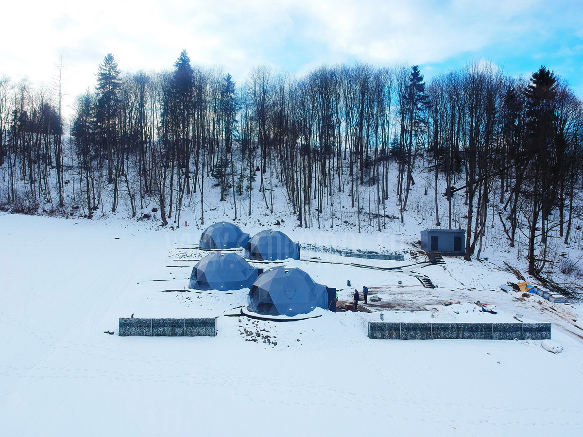 35m² x4set Glamp Royal Resort – Ø6,7m Domes | Zakopane, Poland