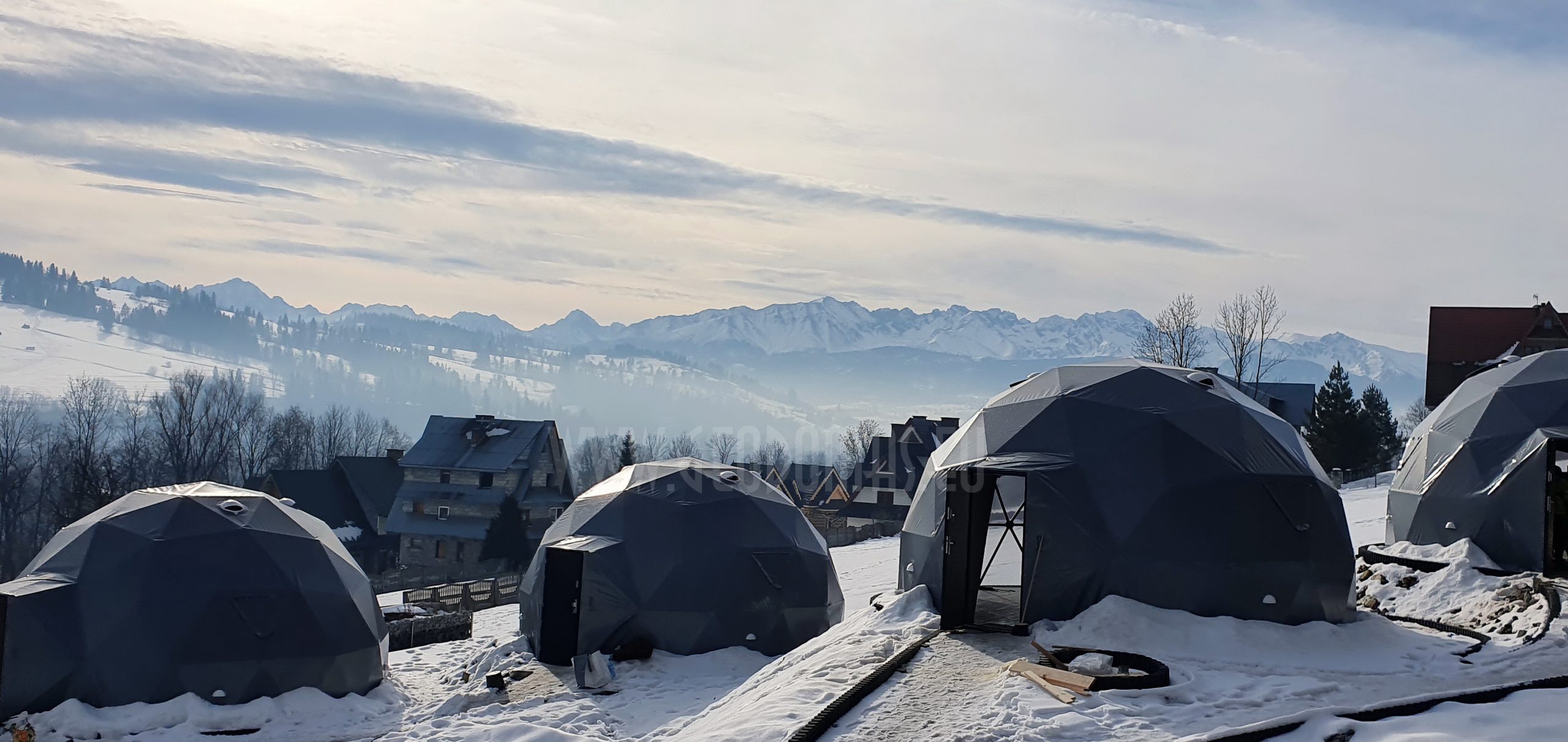 35m² x4set Glamp Royal Resort – Ø6,7m Domes | Zakopane, Poland