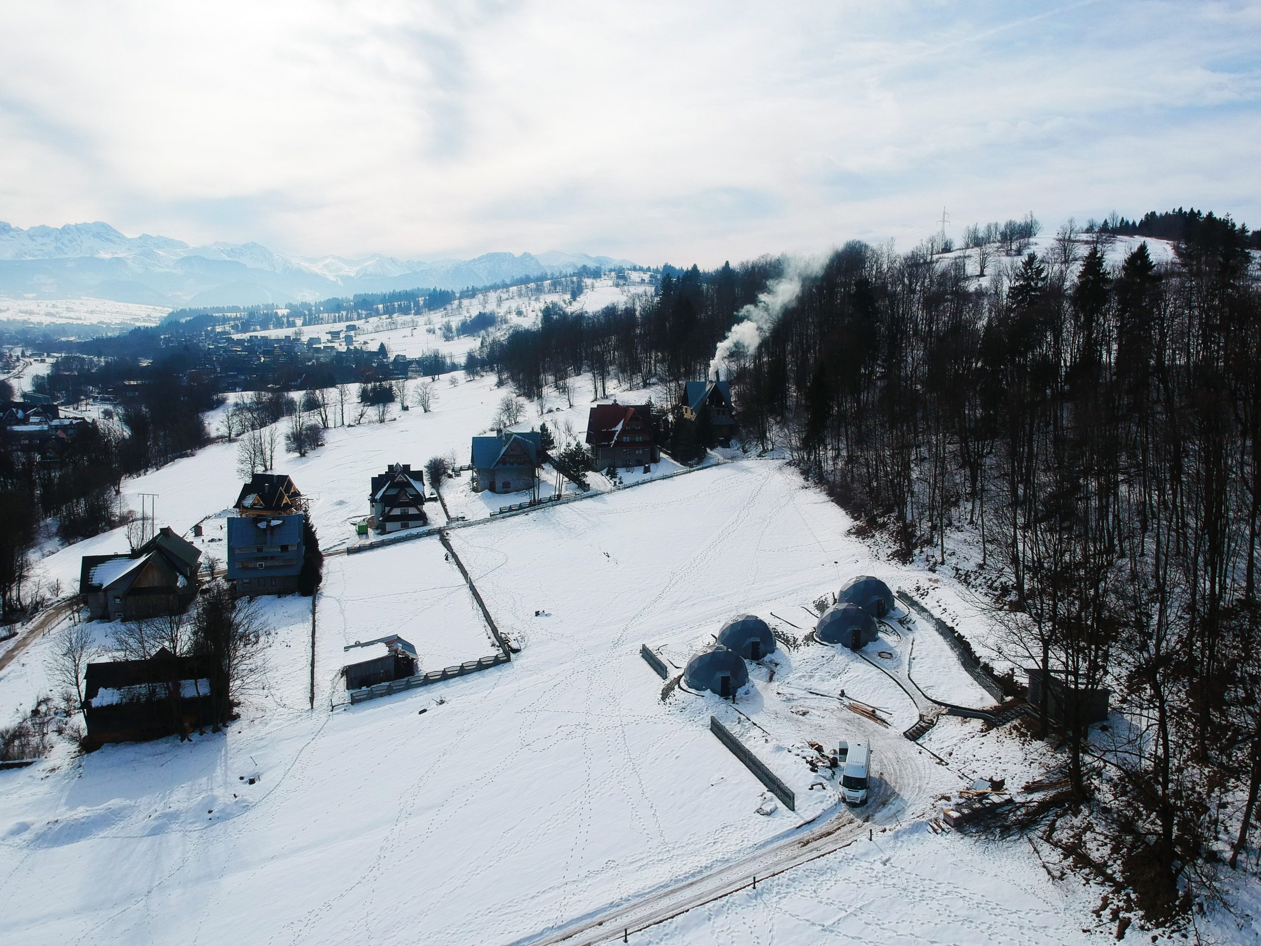 35m² x4set Glamp Royal Resort – Ø6,7m Domes | Zakopane, Poland