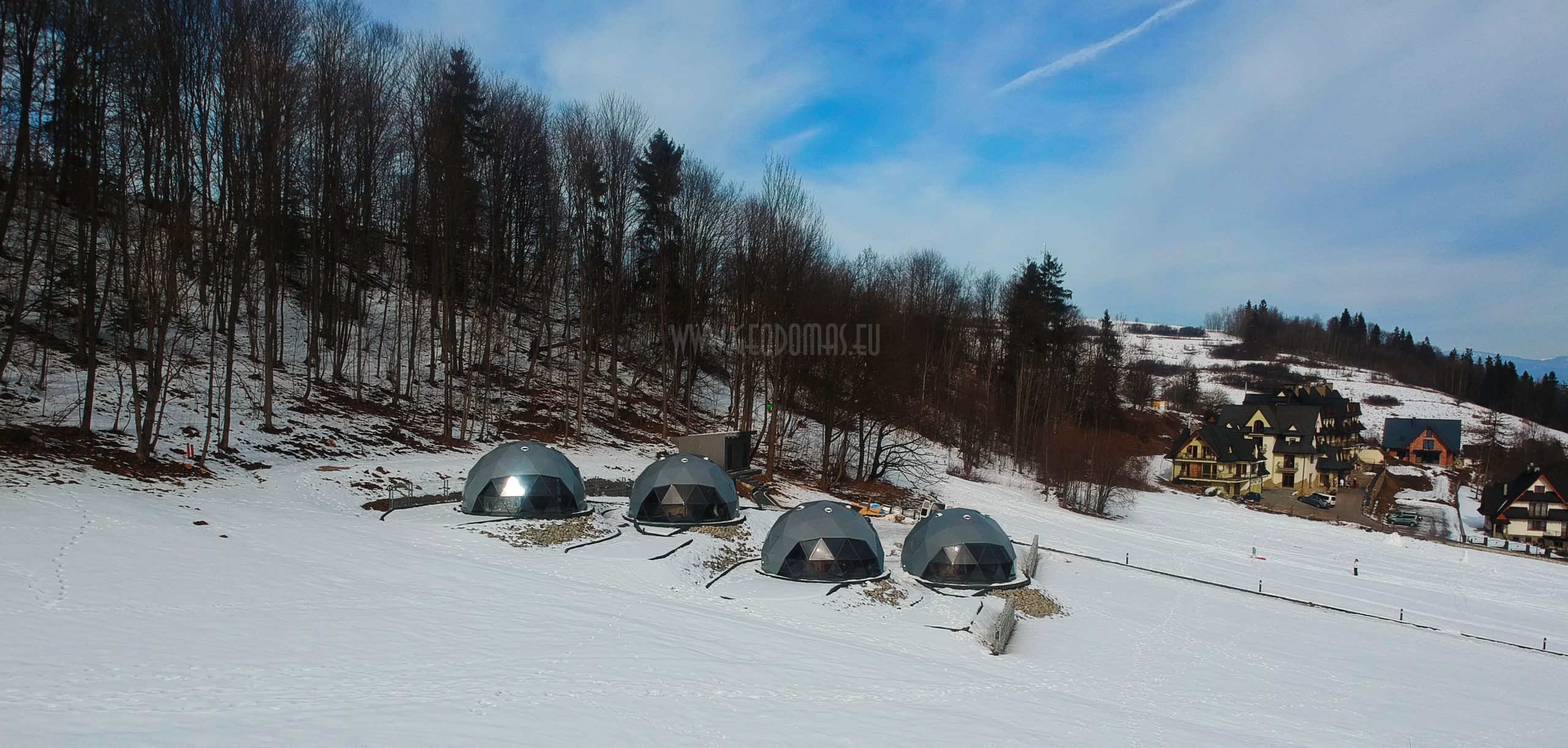 35m² x4set Glamp Royal Resort – Ø6,7m Domes | Zakopane, Poland