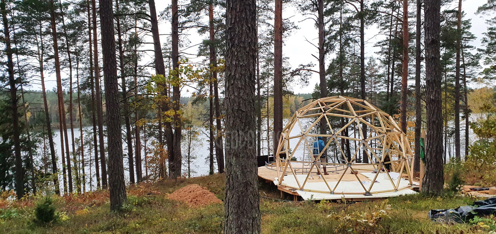 20m2 Glamping Kupolas Ø5m | Ekologinė bendruomenė, GLAMPINGLITHUANIA