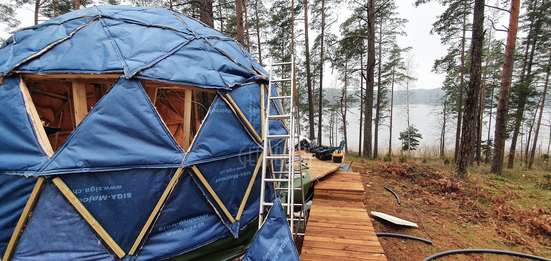 20m2 Glamping Kupolas Ø5m | Ekologinė bendruomenė, GLAMPINGLITHUANIA
