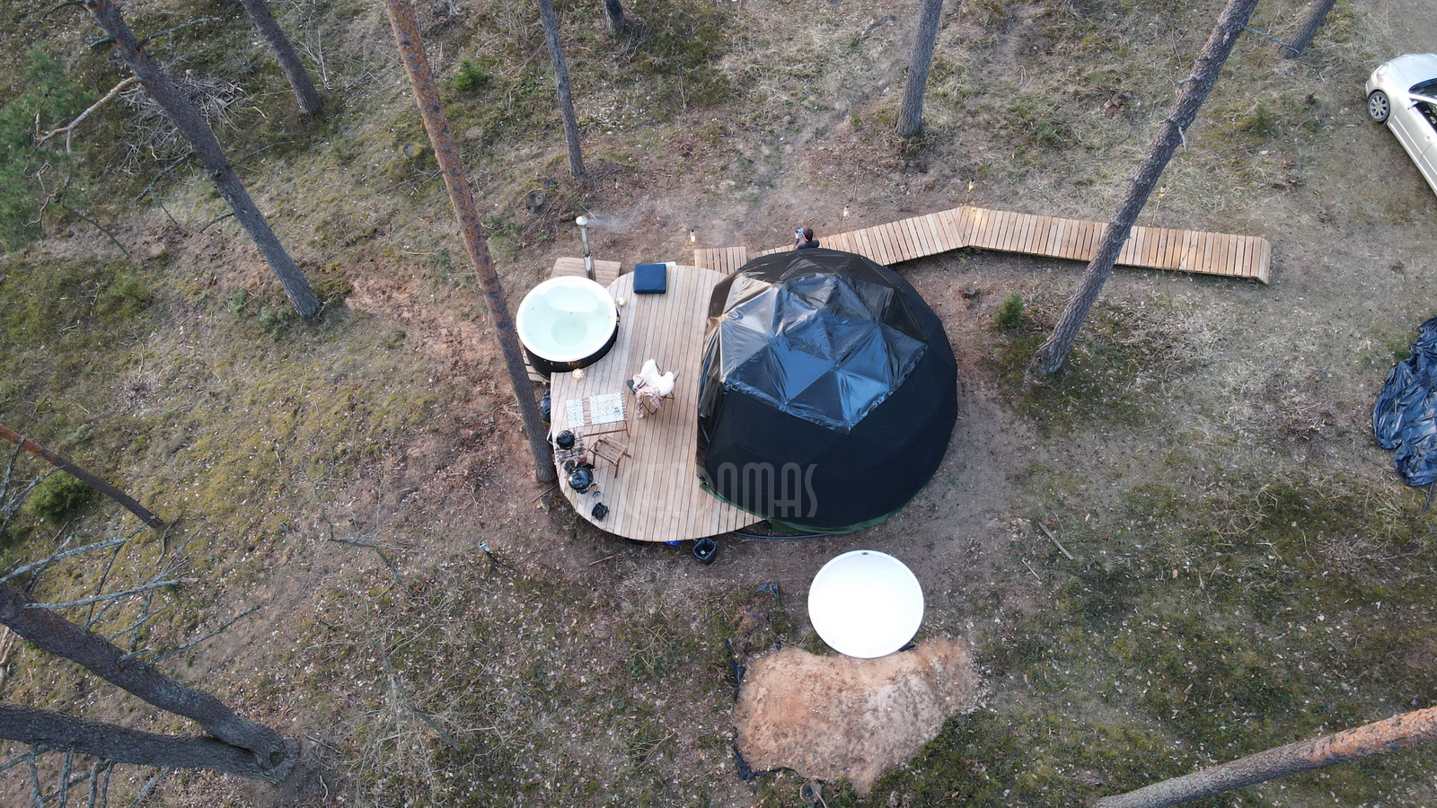 20m2 Glamping Kupolas Ø5m | Ekologinė bendruomenė, GLAMPINGLITHUANIA