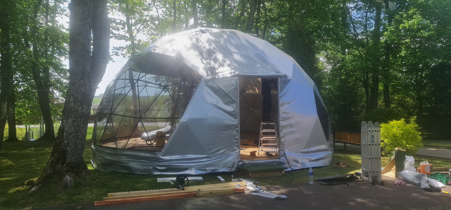 50m2 Lauko Klasė Ø8m Kupolas | Sudervės pagrindinė mokykla