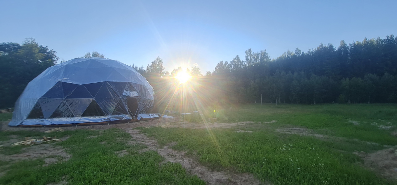95m2 Lauko Salė Ø11m kupolas | Stovykla Prie Jaunystės slėnio, Kelmės raj.