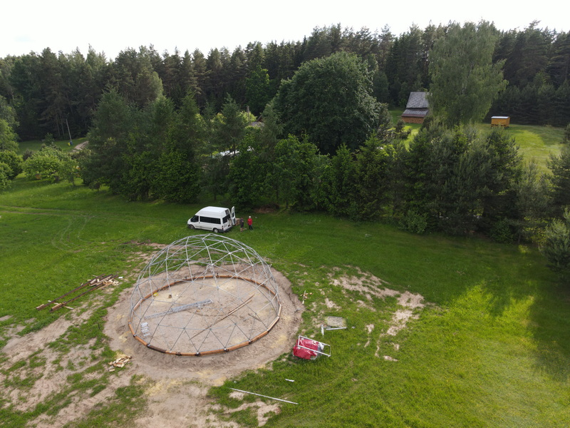 95m2 Lauko Salė Ø11m kupolas | Stovykla Prie Jaunystės slėnio, Kelmės raj.