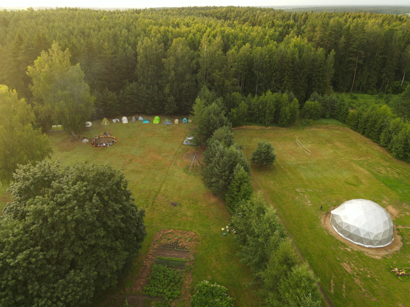 95m2 Lauko Salė Ø11m kupolas | Stovykla Prie Jaunystės slėnio, Kelmės raj.