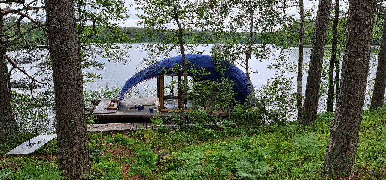32m² Luxury GlampingBoat | Floating Dome Ø8m, Lakajai LT