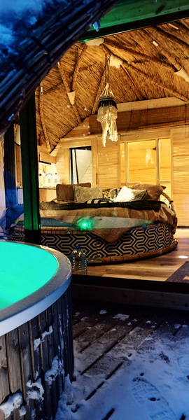 32m² Luxury GlampingBoat | Floating Dome Ø8m, Lakajai LT