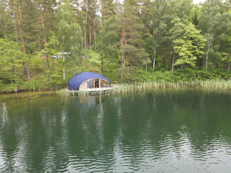 32m² Luxury GlampingBoat | Floating Dome Ø8m, Lakajai LT