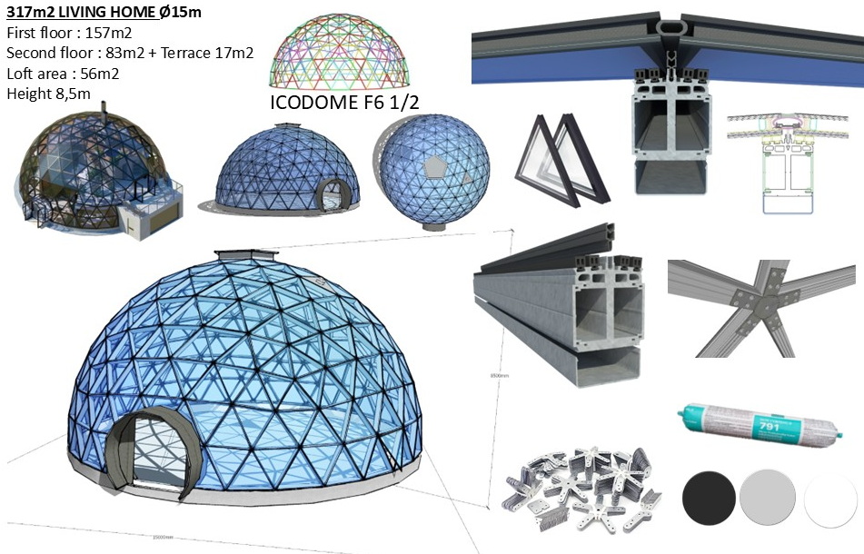 Ypatingi kupolai | konstrukcijos verslui bei geometrinių formų statiniai