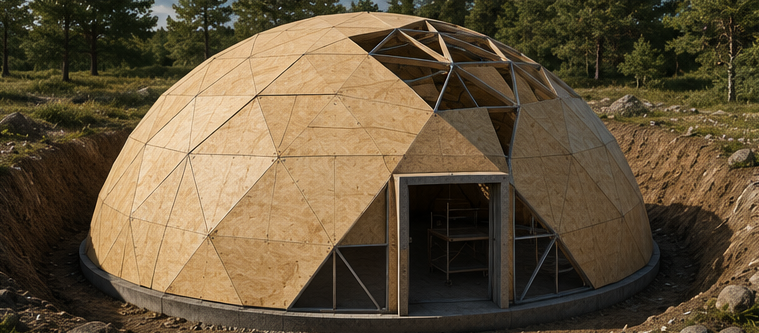 GREENROOF 57m2 NAMAS | COMPACT Betoninis Kupolas